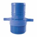 Blue Twisters 1.25 in. Insert x 1.25 in. Dia. MPT Polypropylene Male Adapter, Blue 4814752